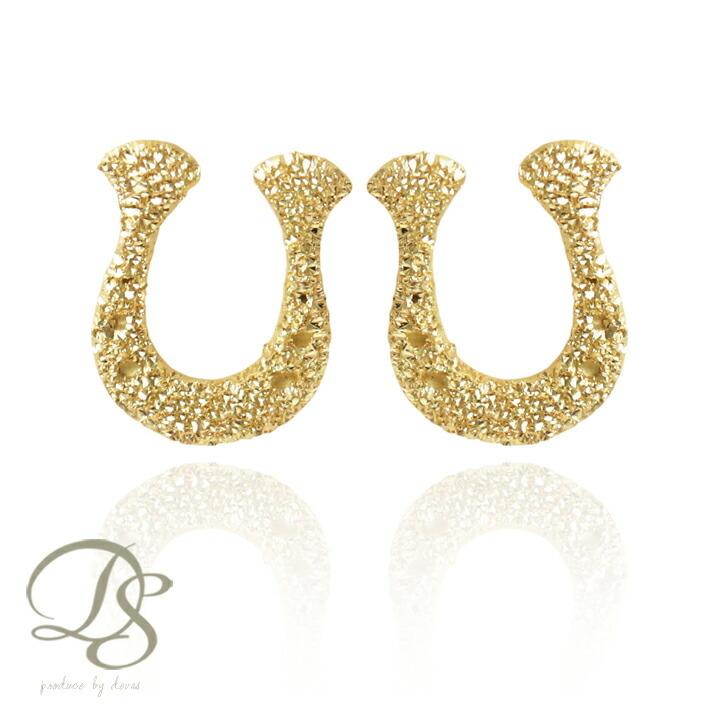 18金 ピアス k18 18金ピアス 18k 馬蹄 ホースシュー シンプル k18ピアス レディース ピアス18金 ゴールド 18kピアス | DEVAS
