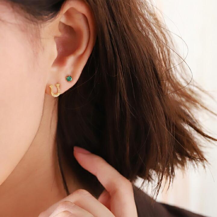 18金 ピアス k18 18金ピアス 18k 馬蹄 ホースシュー シンプル k18ピアス レディース ピアス18金 ゴールド 18kピアス | DEVAS | 07