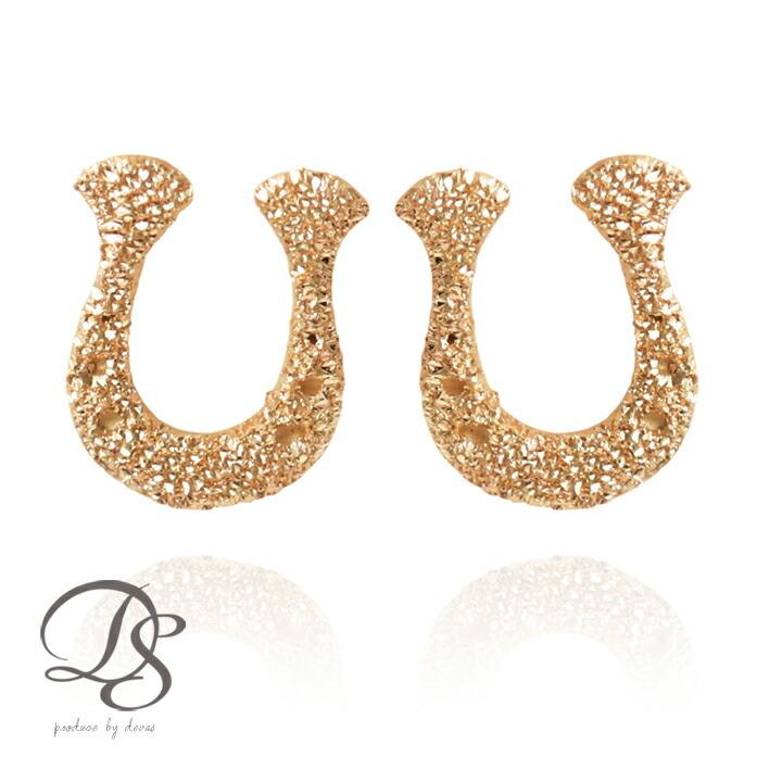 K18 ピンクゴールド ピアス 馬蹄 ホースシュー レディース 18金 18K PG ギフト