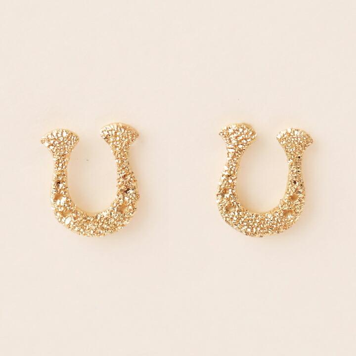 18金 ピアス k18 ピンクゴールド 18金ピアス 18k 馬蹄 ホースシュー  シンプル k18ピアス レディース ピアス18金 地金 | DEVAS | 02