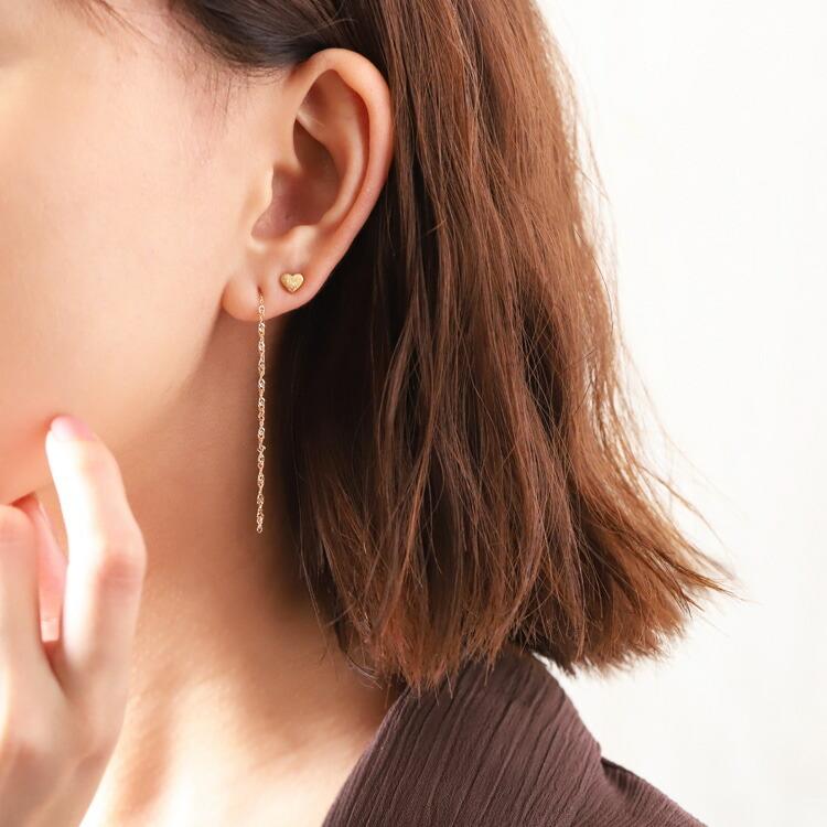 18金 ピアス k18 18金ピアス 18k ハート シンプル k18ピアス レディース ピアス18金 地金 ゴールド 18kピアス 小さめ | DEVAS | 09