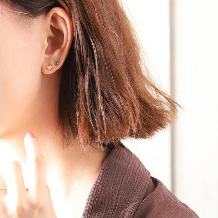 18金 ピアス k18 18金ピアス 18k ハート シンプル k18ピアス レディース ピアス18金 地金 ゴールド 18kピアス 小さめ | DEVAS | 10