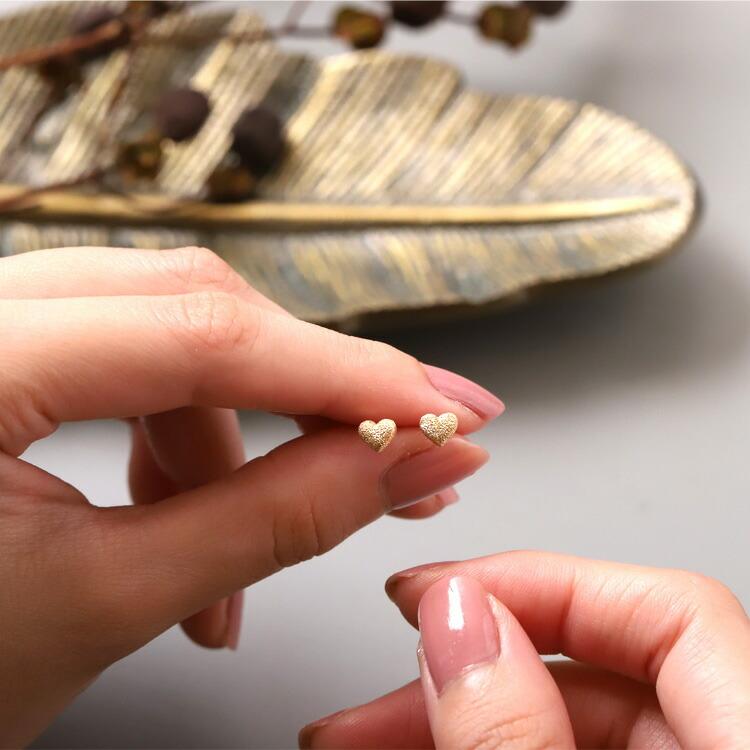 18金 ピアス k18 18金ピアス 18k ハート シンプル k18ピアス レディース ピアス18金 地金 ゴールド 18kピアス 小さめ | DEVAS | 11