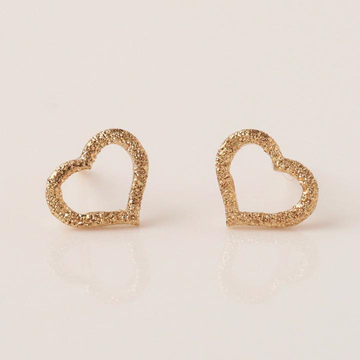 18金 ピアス k18 ピンクゴールド 18金ピアス 18k オープンハート ハート シンプル k18ピアス レディース ピアス18金 | DEVAS | 01