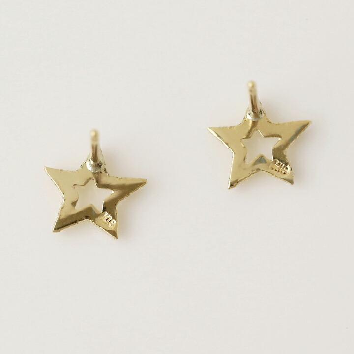 18金 ピアス k18 18金ピアス 18k オープンスター 星 シンプル k18ピアス レディース ピアス18金 ゴールド 18kピアス | DEVAS | 02