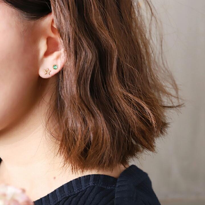 18金 ピアス k18 18金ピアス 18k オープンスター 星 シンプル k18ピアス レディース ピアス18金 ゴールド 18kピアス | DEVAS | 08