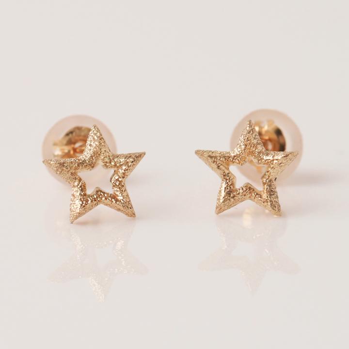 DEVAS 18金 ピアス k18 ピンクゴールド 18金ピアス 18k スター 星