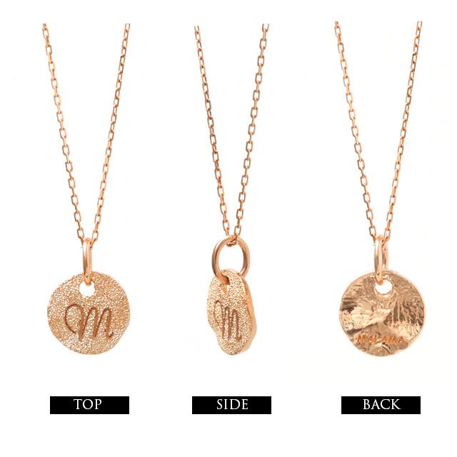 ペンダントトップ 18金 k18 ピンクゴールド 18金ネックレス ペンダント レディース イニシャル アルファベット 18k | DEVAS | 10