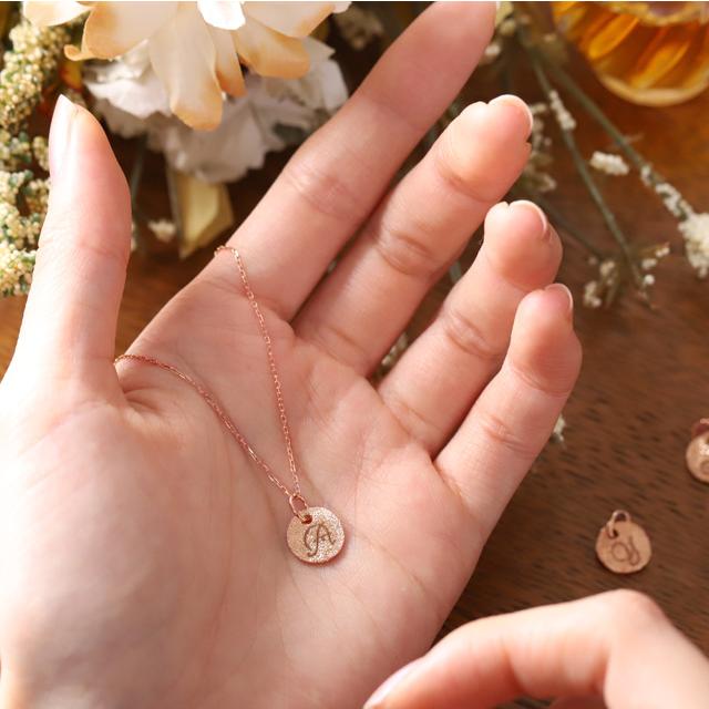 ペンダントトップ 18金 k18 ピンクゴールド 18金ネックレス ペンダント レディース イニシャル アルファベット 18k | DEVAS | 12