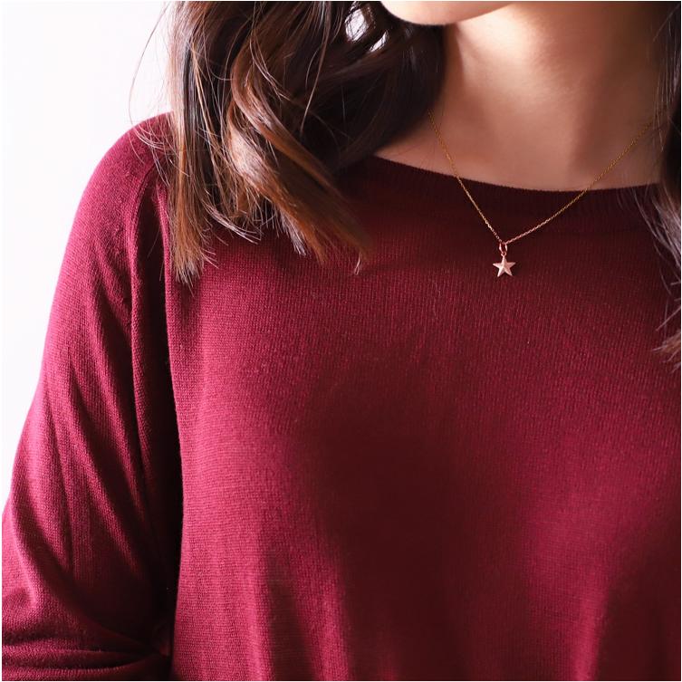 ペンダントトップ 18金 k18 ピンクゴールド 18金ネックレス ペンダント レディース 星 スター 18k ネックレス トップ | DEVAS | 06