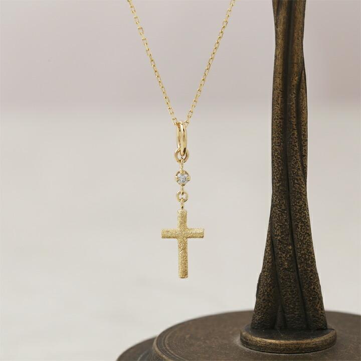 ペンダントトップ 18金 k18 18金ネックレス ペンダント レディース ダイヤモンド クロス 十字架 18k ネックレス トップ | DEVAS | 01