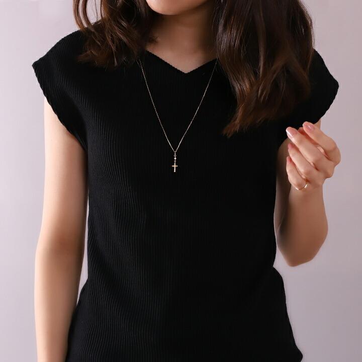 ペンダントトップ 18金 k18 18金ネックレス ペンダント レディース ダイヤモンド クロス 十字架 18k ネックレス トップ | DEVAS | 08