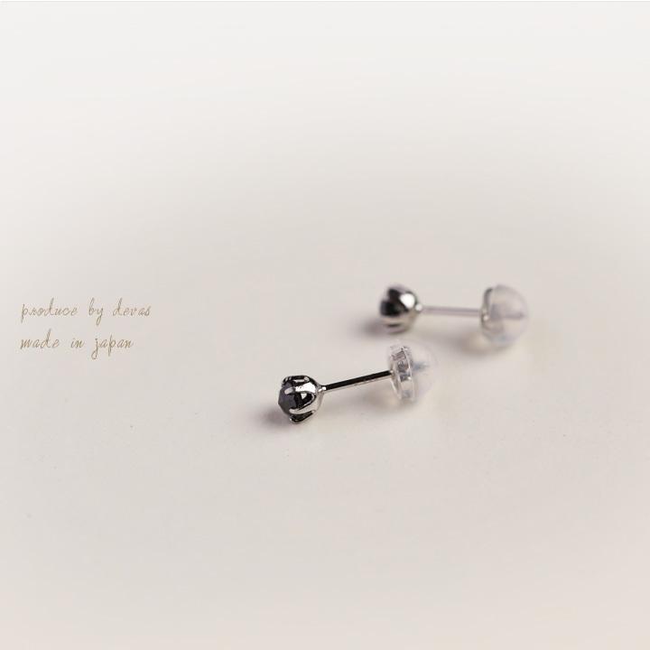 18金 ピアス k18 18金ピアス 18k ブラック ダイヤモンド シンプル k18ピアス レディース ピアス18金 【在庫限り】 | DEVAS | 02