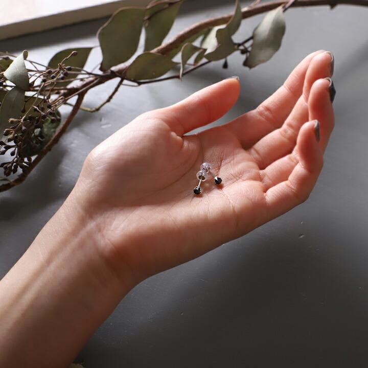 18金 ピアス k18 18金ピアス 18k ブラック ダイヤモンド シンプル k18ピアス レディース ピアス18金 【在庫限り】 | DEVAS | 05