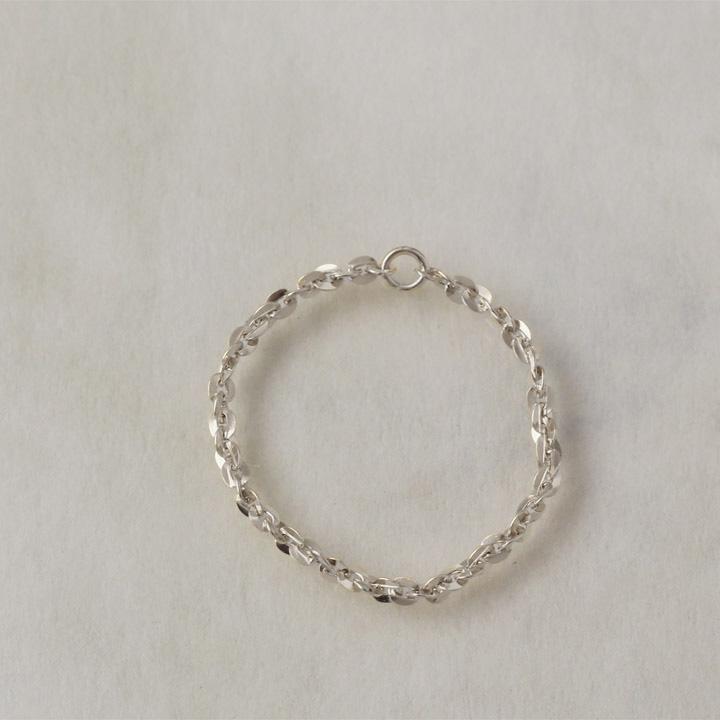 プラチナリング 指輪 プラチナ リング ピンキー ピンキーリング チェーンリング ツイストあずきチェーン pt850 指輪 レディース シンプル プラチナ指輪 本物 | DEVAS | 04