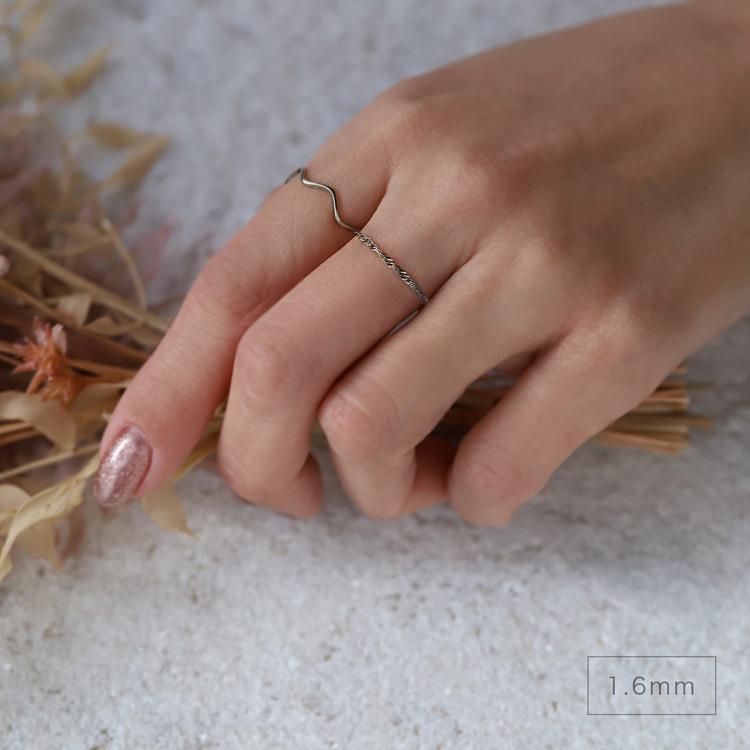 プラチナリング 指輪 プラチナ リング ピンキー ピンキーリング チェーンリング スクリューチェーン 1.6mm 2.4mm pt850 指輪 レディース シンプル プラチナ指輪 | DEVAS | 08