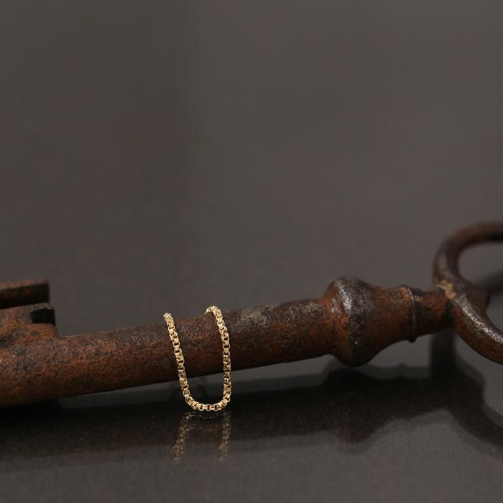 18金 リング k18 ピンキーリング k18リング チェーンリング ベネチアンチェーン 18k 指輪 レディース 18金指輪 18金リング 18kリング シンプル ピンキー | DEVAS | 04