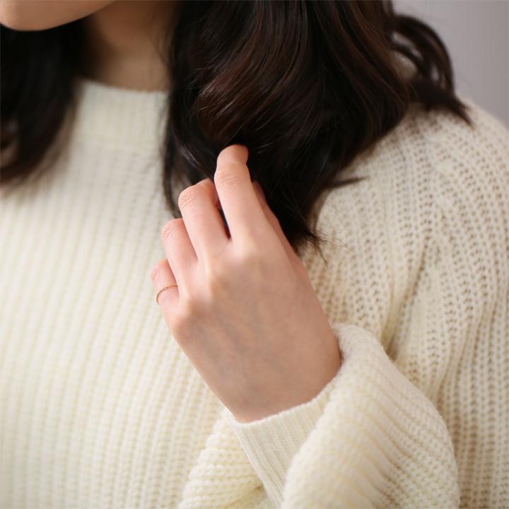 18金 リング k18 ピンキーリング k18リング チェーンリング ベネチアンチェーン 18k 指輪 レディース 18金指輪 18金リング 18kリング シンプル ピンキー | DEVAS | 07