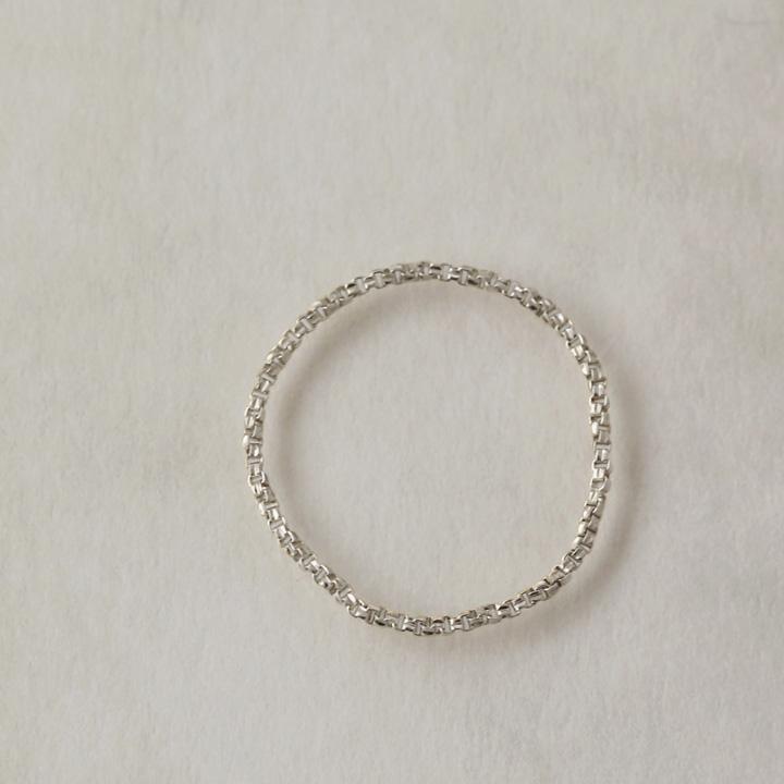 プラチナリング 指輪 プラチナ リング ピンキー ピンキーリング チェーンリング ベネチアンチェーン pt850 指輪 レディース シンプル プラチナ指輪 本物 地金 | DEVAS | 04