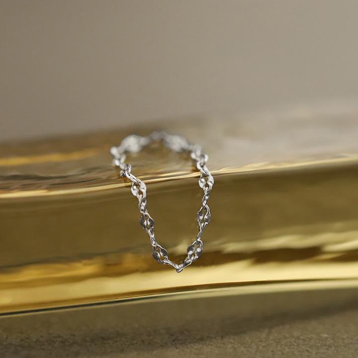 プラチナリング 指輪 プラチナ リング ピンキー ピンキーリング チェーンリング ブルーム pt850 pt 指輪 レディース シンプル プラチナ指輪 本物 地金 華奢 細い | DEVAS | 04