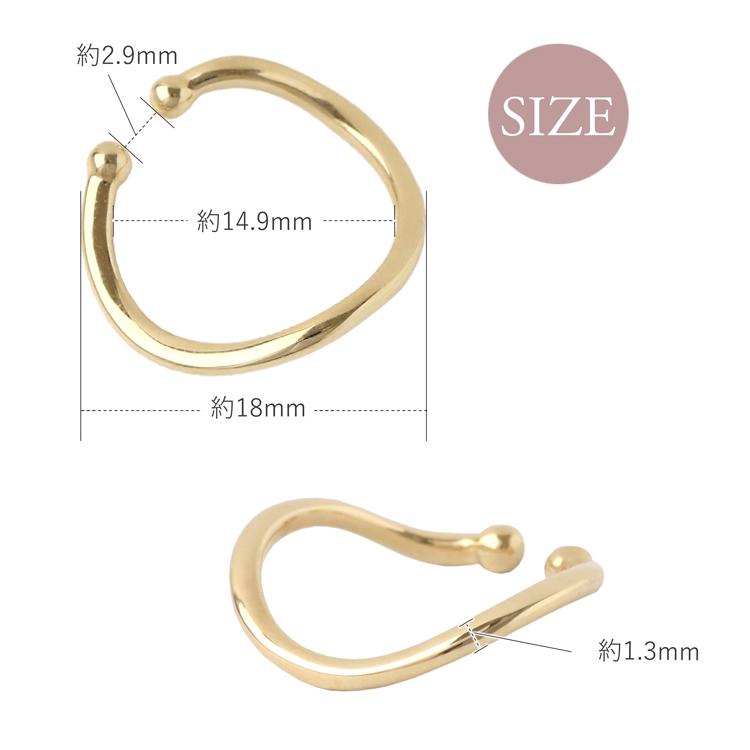 イヤーカフ 10金 イヤカフ k10 10k レディース ノンホール ピアス 10 金 ノンホールピアス シンプル 【在庫限り】 | DEVAS | 11