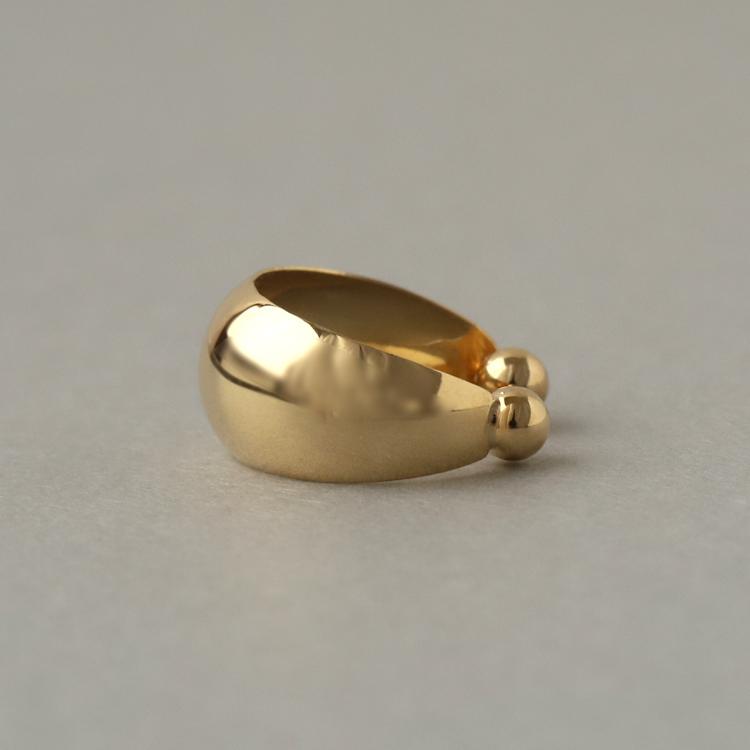 イヤーカフ 18金 イヤカフ k18 18k レディース ノンホール ピアス 月甲 甲丸 18 金 ピンクゴールド プラチナ シンプル | DEVAS | 11