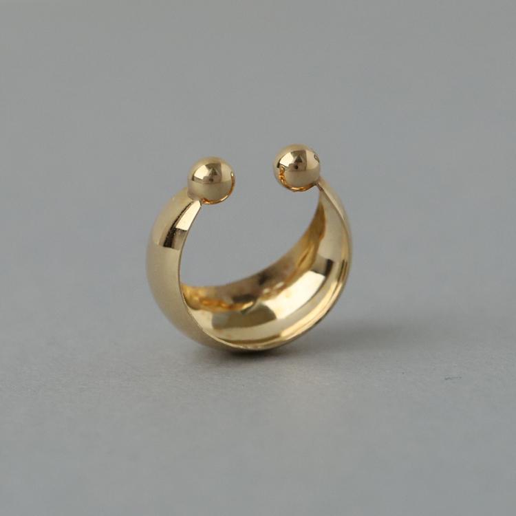 イヤーカフ 18金 イヤカフ k18 18k レディース ノンホール ピアス 月甲 甲丸 18 金 ピンクゴールド プラチナ シンプル | DEVAS | 13