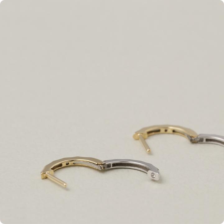 フープピアス 18k ピアス 18金 フープ k18 18金ピアス ホワイトゴールド カット シンプル k18ピアス レディース | DEVAS | 04