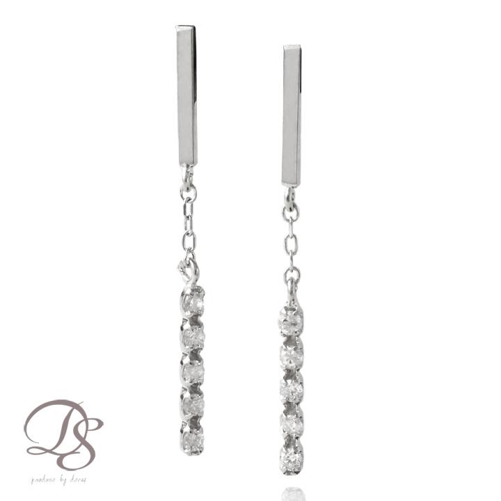 18金 ピアス k18 18金ピアス 18k  揺れる ダイヤ バー ダイヤモンド シンプル k18ピアス レディース ピアス18金 地金の画像