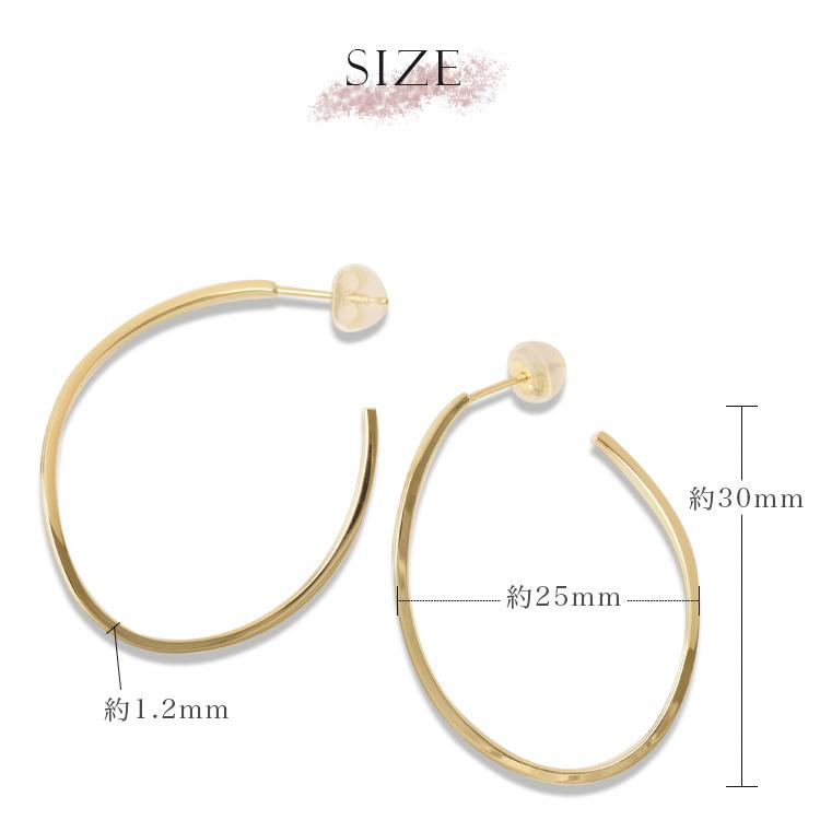 フープピアス 18k ピアス 18金 フープ k18 18金ピアス ひねり シンプル k18ピアス レディース ピアス18金 ゴールド | DEVAS | 06