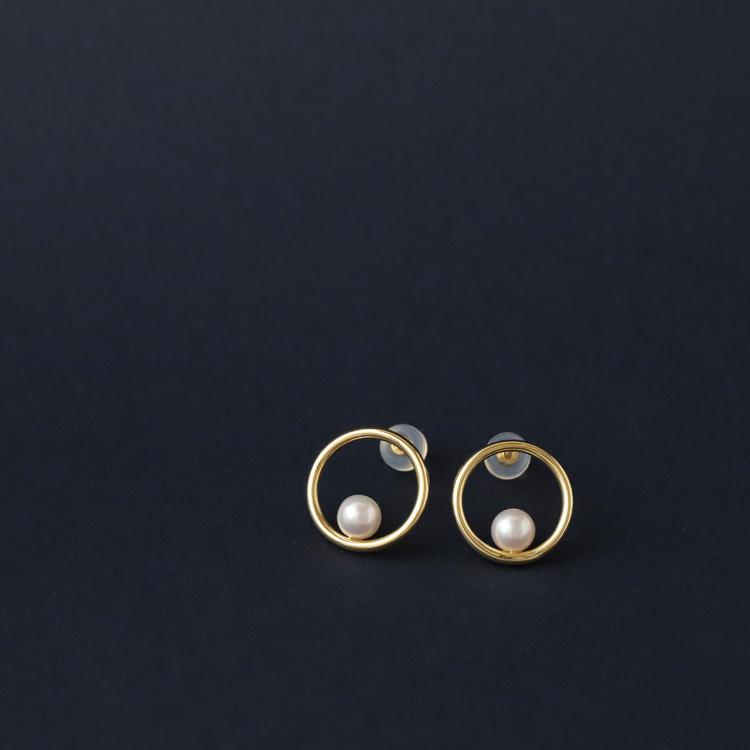 18金 ピアス k18 18金ピアス 18k あこや 真珠 パール シンプル k18ピアス レディース ピアス18金 地金 ゴールド | DEVAS | 02