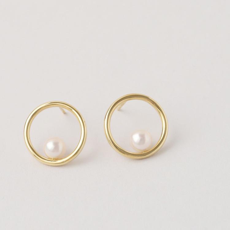 18金 ピアス k18 18金ピアス 18k あこや 真珠 パール シンプル k18ピアス レディース ピアス18金 地金 ゴールド | DEVAS | 06