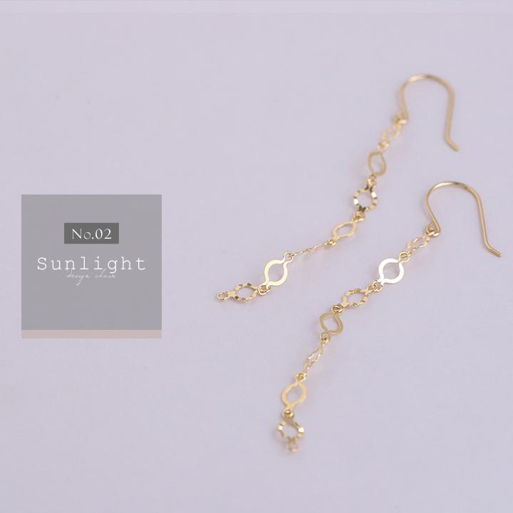 DEVAS 18金 ピアス k18 18金ピアス 18k フックピアス フック チェーン
