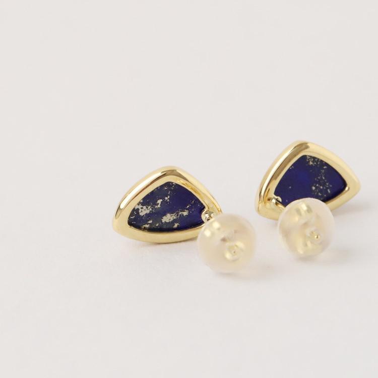 DEVAS 18金 ピアス k18 18金ピアス 18k ラピスラズリトリリアント 