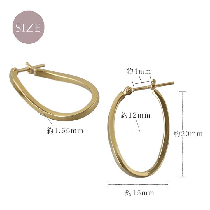 K18 18金 18k フープピアス　イエローゴールド　ピンクゴールド ♡ 楽天市場】18金 フープピアス ツーカラー ひねりクロス 両耳 ピンク