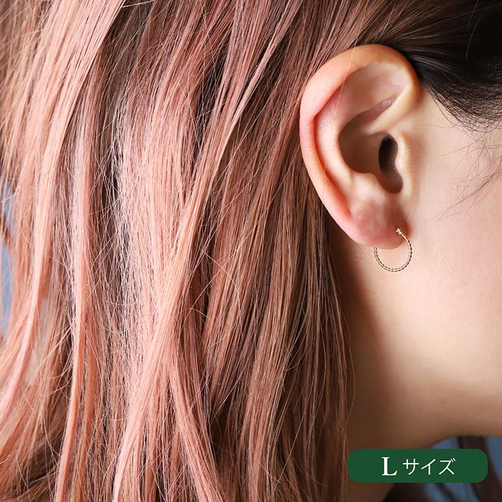 DEVAS フープピアス 18k ピアス 18金 フープ k18 18金ピアス ボール S