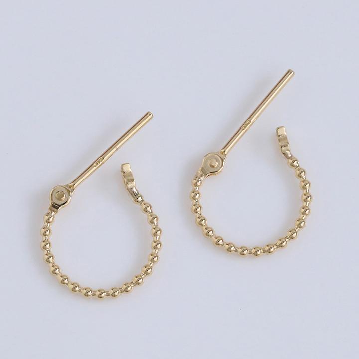 DEVAS フープピアス 18k ピアス 18金 フープ k18 18金ピアス ボール S