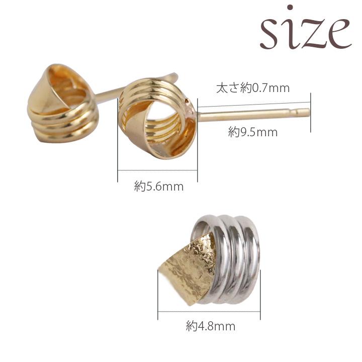 18金 ピアス 18k 18金ピアス KNOT 結び目 プラチナ Pt900 シンプル k18ピアス レディース ピアス18金 地金 小さめ | DEVAS | 08