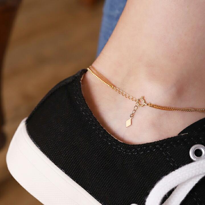 DEVAS 18金 アンクレット k18 ゴールド 18k レディース ベネチアン 2連