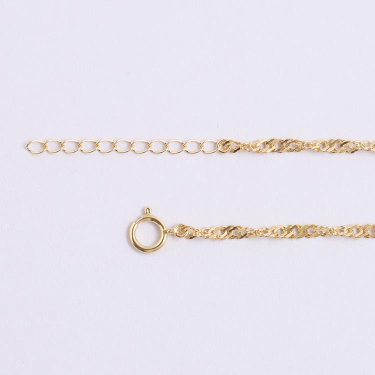 18金 アンクレット k18 ゴールド 18k レディース スクリュー チェーン 2.4mm 18金アンクレット シンプル 18 金 | DEVAS | 04