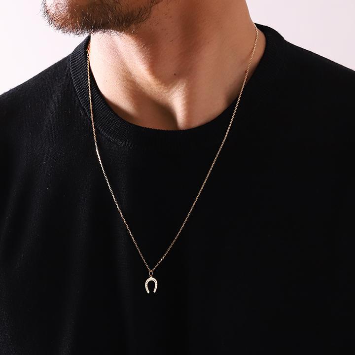 ペンダントトップ 18金 k18 18金ネックレス ペンダント レディース 馬蹄 ホースシュー ミル打ち 18k ネックレス トップ | DEVAS | 10