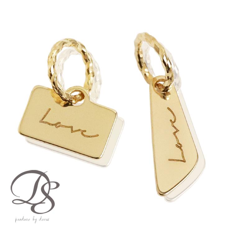 K18 愛 ペンダントトップ 18金 Love ネックレストップ チャーム K18 18金 愛 love ペンダントトップ ゴールド メンズ レディース