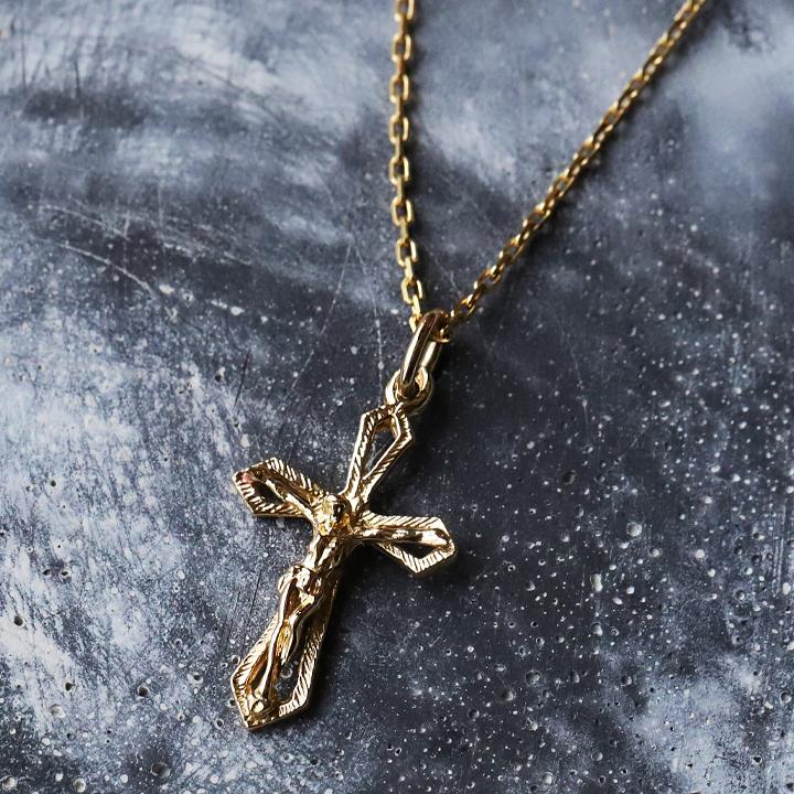 ペンダントトップ 18金 k18 18金ネックレス ペンダント メンズ クロス 十字架 キリスト ネックレス トップ ゴールド | DEVAS | 01