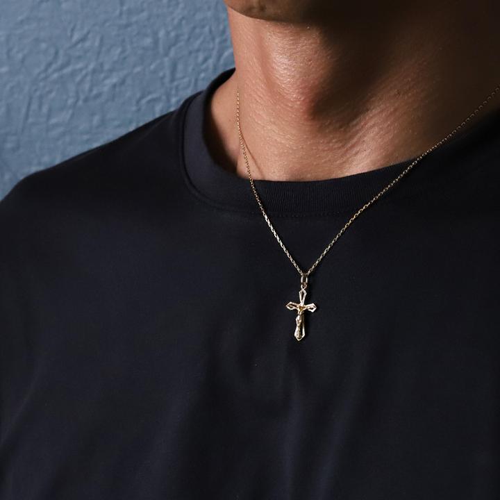 ペンダントトップ 18金 k18 18金ネックレス ペンダント メンズ クロス 十字架 キリスト ネックレス トップ ゴールド | DEVAS | 07