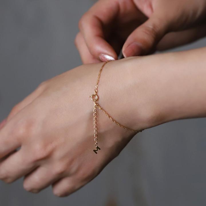 【単品購入不可】【オプション 選べるチャーム】【別注生産】 ゴールド ブレスレット カスタマイズ チャーム レディース 18k 18金 イニシャル クロス  天然石 | DEVAS | 05