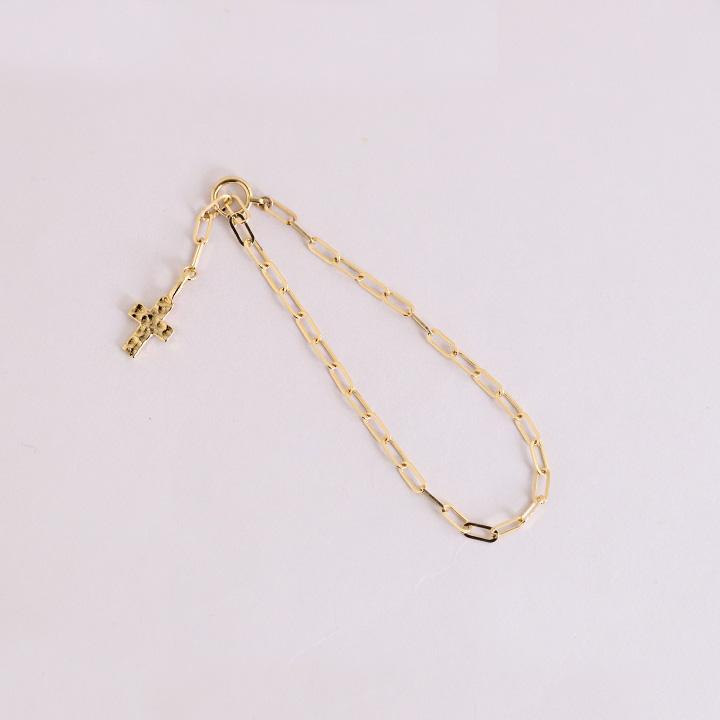 【単品購入不可】【オプション 選べるチャーム】【別注生産】 ゴールド ブレスレット カスタマイズ チャーム レディース 18k 18金 イニシャル クロス  天然石 | DEVAS | 07