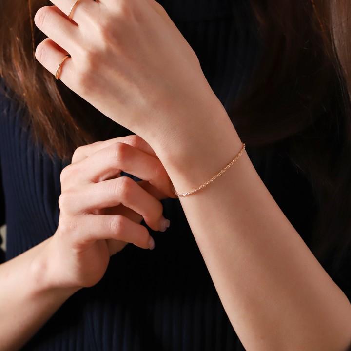DEVAS ブレスレット ピンクゴールド DEVAS 8月土日限定 7%クーポン▽ 18金 ブレスレット ピンク
