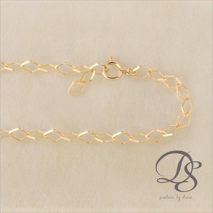 DEVAS 18金 ブレスレット k18 18金ブレスレット 18k レディース ひし形