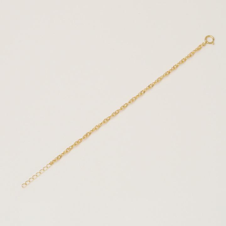【6/14~15限定2500円OFFクーポン有】18金 ブレスレット k18 18金ブレスレット 18k レディース メンズ スクリューチェーン 2.4mm ブレスレットレディースの画像