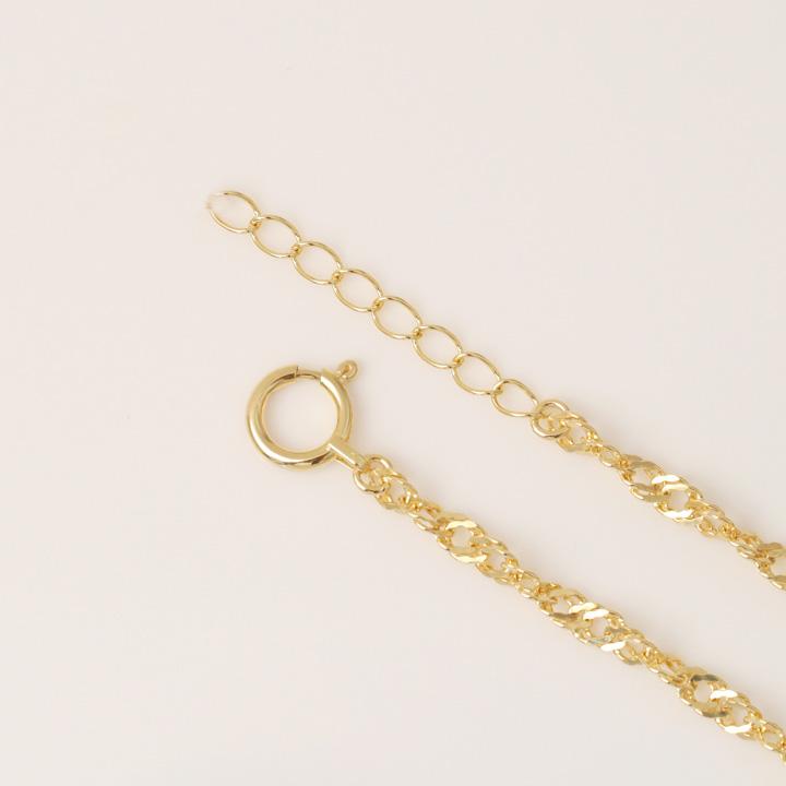 【6/14~15限定2500円OFFクーポン有】18金 ブレスレット k18 18金ブレスレット 18k レディース メンズ スクリューチェーン 2.4mm ブレスレットレディースの画像